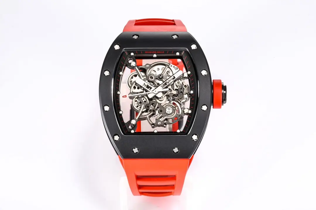 RM Factory Richard Mille RM055 White Ceramic Red Strap –  Super Clone Watch Stylish 7372