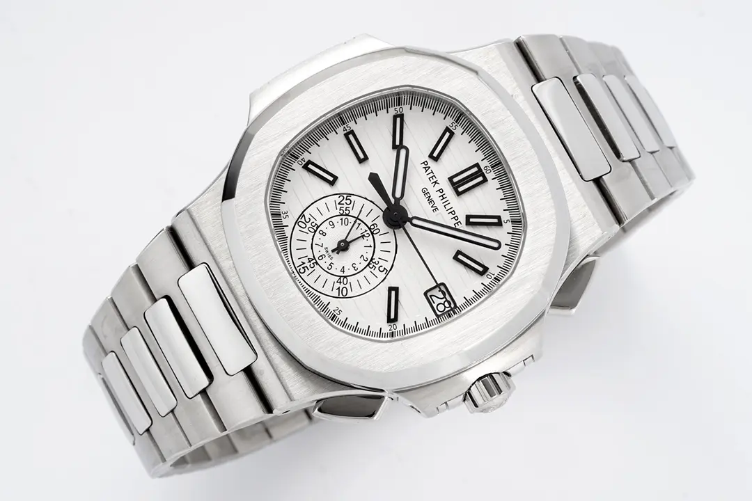 MP Factory Patek Philippe 5980 Silver Chronograph Super Clone Replica Watch Thermal 3050