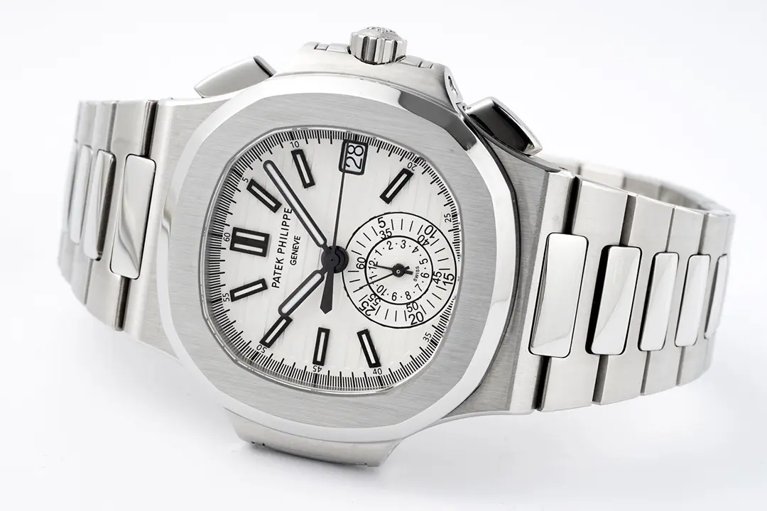 MP Factory Patek Philippe 5980 Silver Chronograph Super Clone Replica Watch Thermal 3050