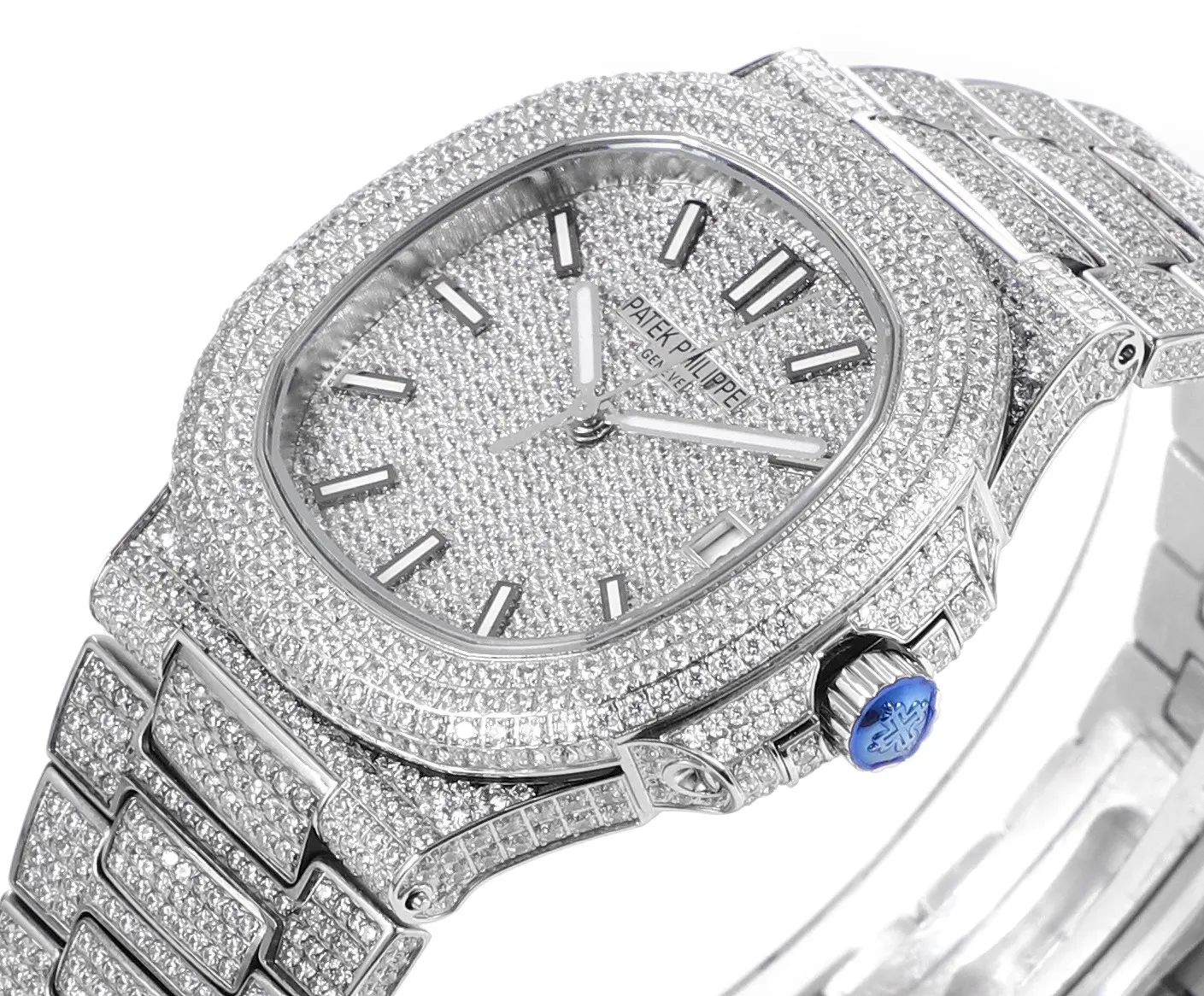 OdorResistant MP Factory Patek Philippe Nautilus 5719 10G White Gold Super Clone Replica Watch 6742