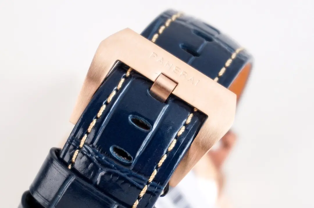 MoistureWicking Panerai Luminor Marina Automatic Rose Gold Case Black Dial Brown Leather Strap Men’s Luxury Watch 778