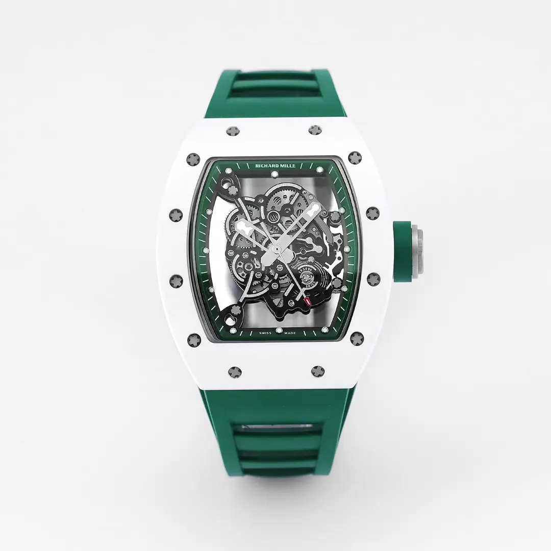 RM Factory Richard Mille White Ceramic Green Strap Super Clone Watch –  Replica Richard Mille Lightweight 3768
