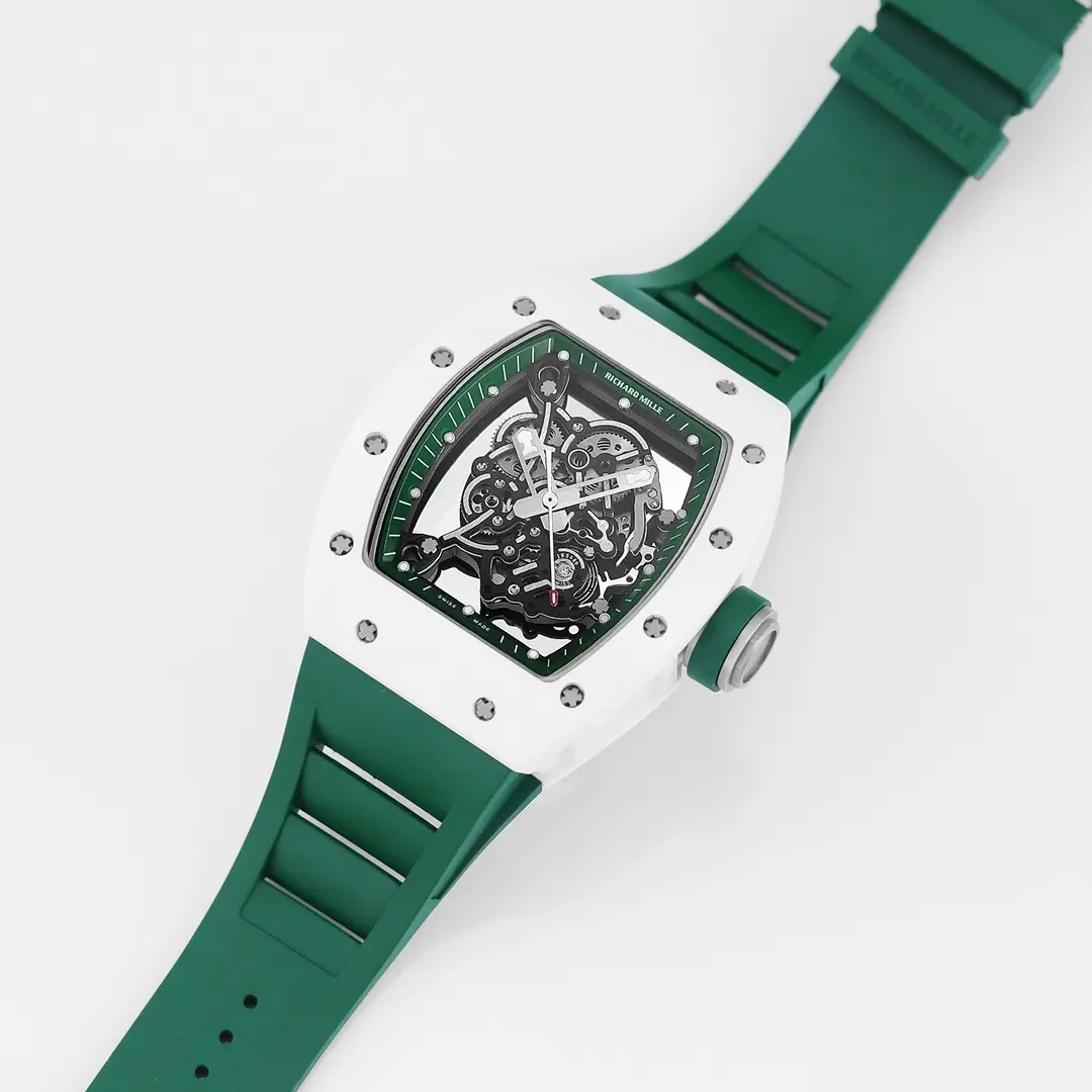RM Factory Richard Mille White Ceramic Green Strap Super Clone Watch –  Replica Richard Mille Lightweight 3768