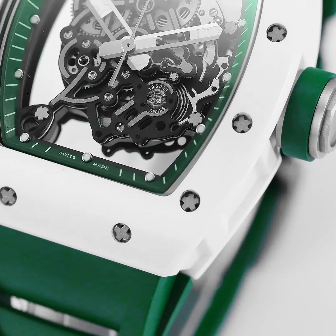 RM Factory Richard Mille White Ceramic Green Strap Super Clone Watch –  Replica Richard Mille Lightweight 3768