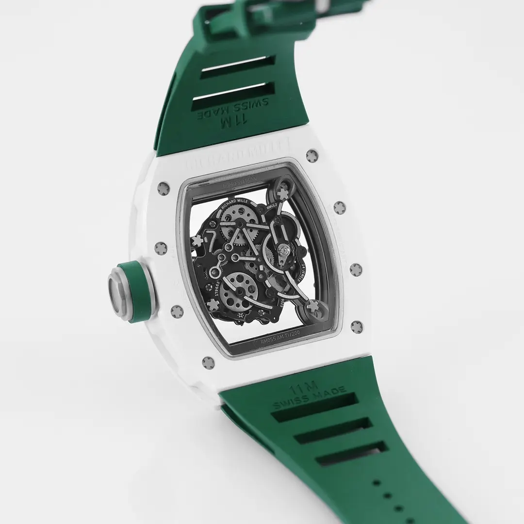 RM Factory Richard Mille White Ceramic Green Strap Super Clone Watch –  Replica Richard Mille Lightweight 3768