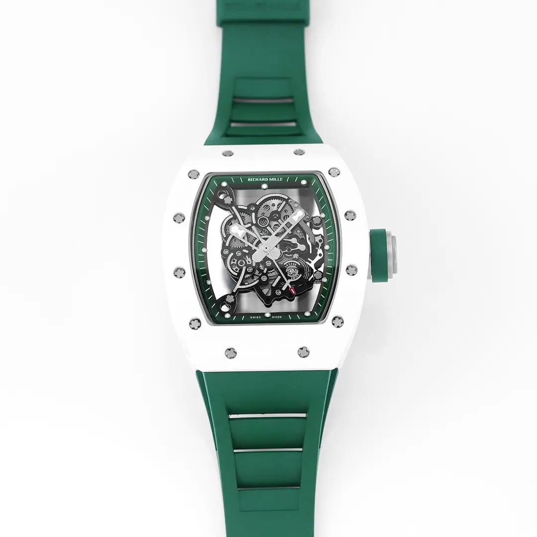 RM Factory Richard Mille White Ceramic Green Strap Super Clone Watch –  Replica Richard Mille Lightweight 3768