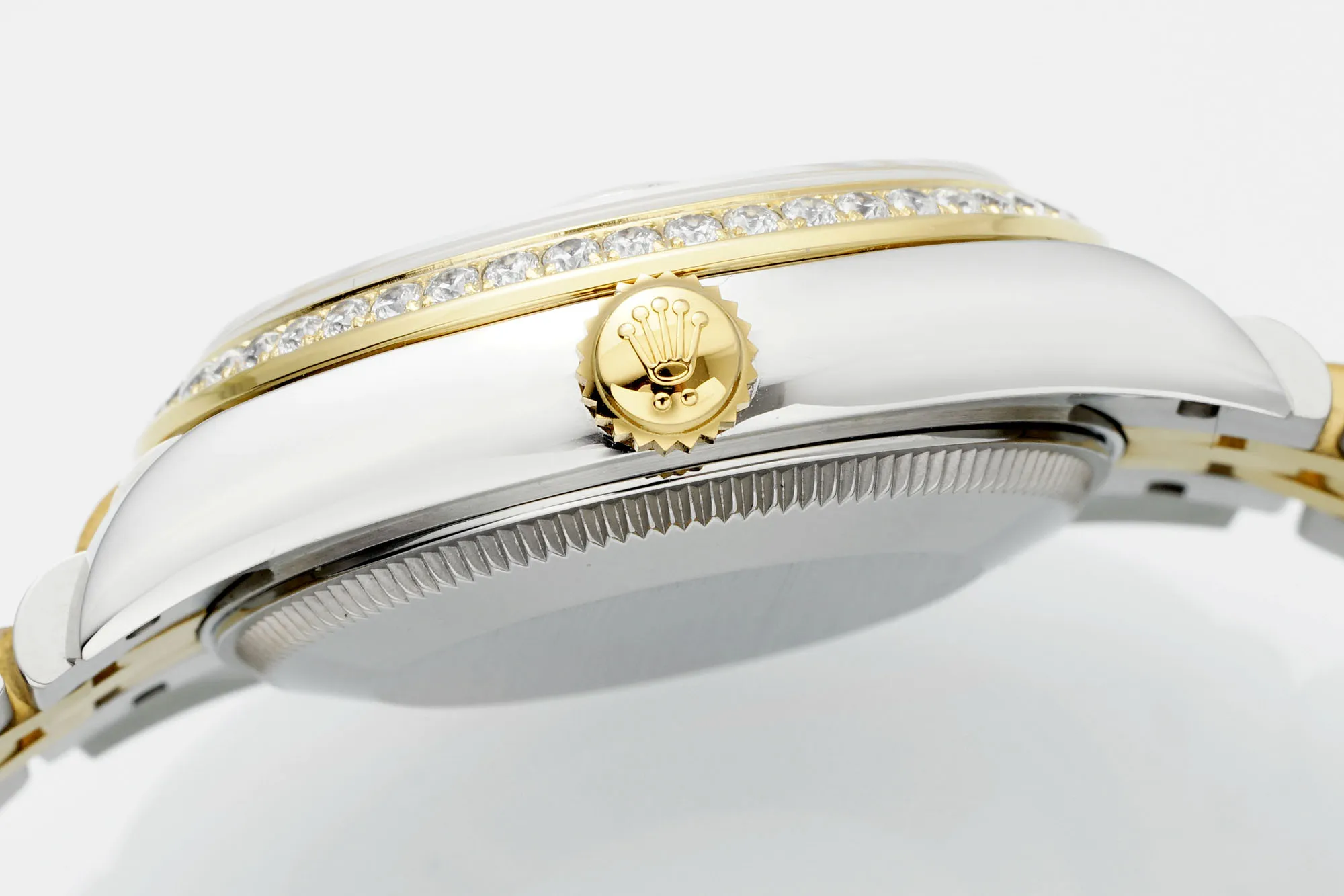 ModernLook AR Factory Rolex Lady-Datejust 31mm Slate Grey Roman Numeral Dial Diamond Bezel Two-Tone Steel and Yellow Gold Jubilee Bracelet Watch 4905