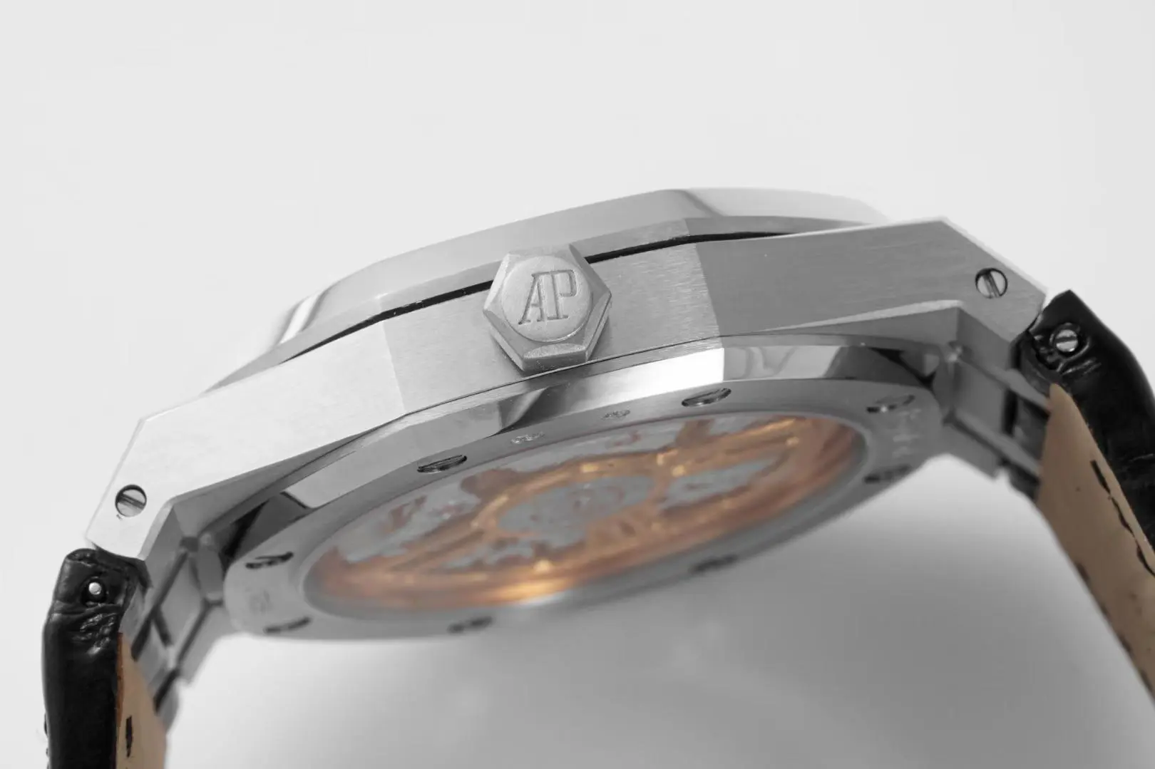 Contemporary OM Factory Audemars Piguet Royal Oak 15500 Black Leather Super Clone Watch 1580