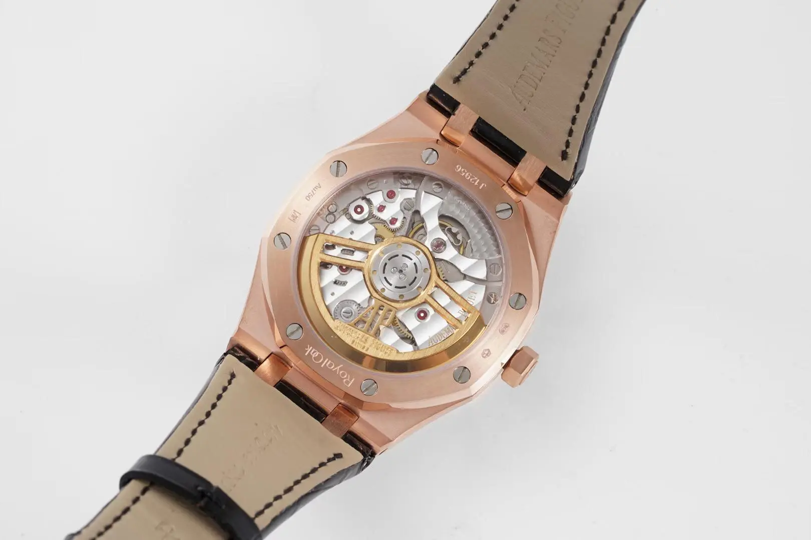Elegant OM Factory Audemars Piguet Royal Oak 15500 Rose Gold Black Super Clone Watch 6919
