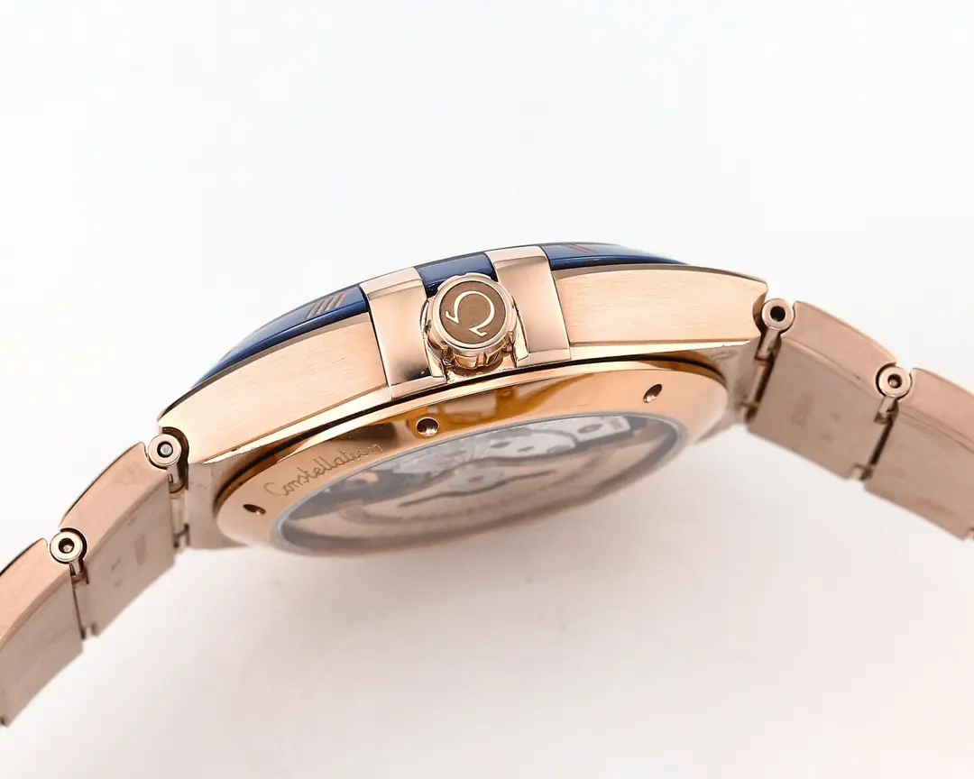 OMEGA Constellation 41mm Blue Rose Gold VSF Replica Watch GoodFit 448