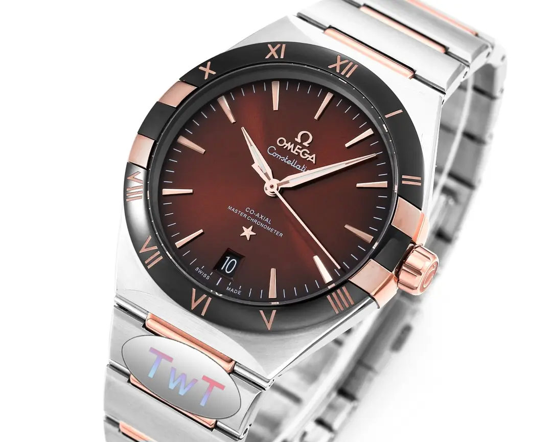 FashionForward OMEGA Constellation 41mm Burgundy Dial Steel Replica – VSF Watch Collection 444