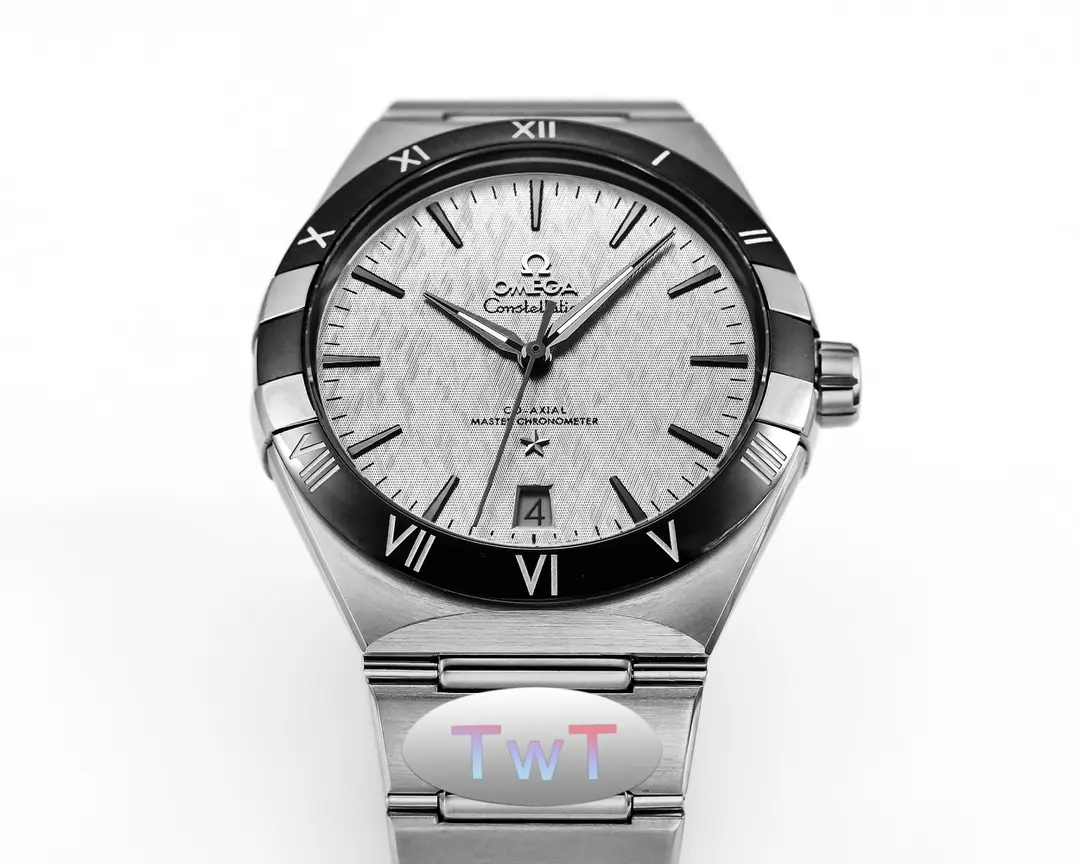 OMEGA Constellation Ceramic Bezel Silver VSF Replica Watch EasyCare 445