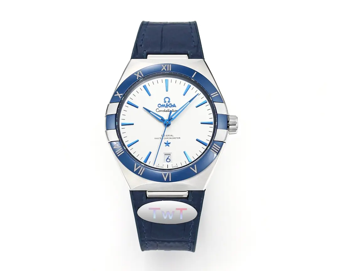 OMEGA Constellation Meteorite 41mm Blue Leather VSF Watch Replica Breathable 434