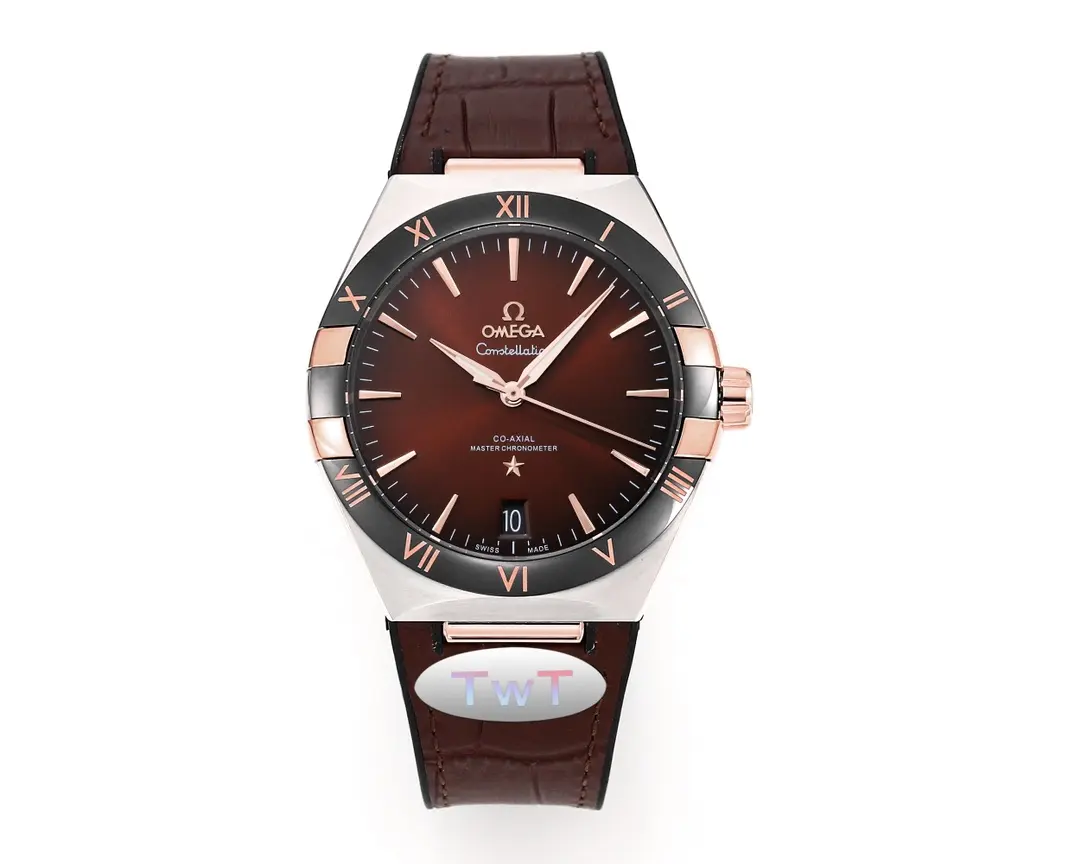 OMEGA Constellation Meteorite 41mm Brown Leather VSF Watch Replica Affordable 377