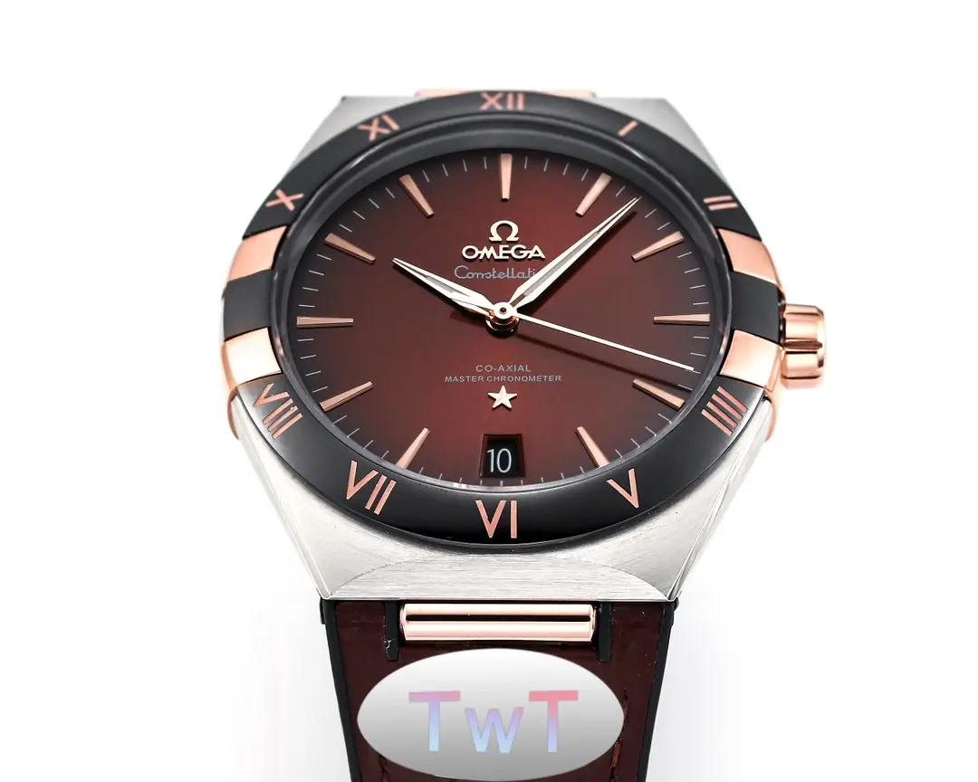 OMEGA Constellation Meteorite 41mm Brown Leather VSF Watch Replica Affordable 377