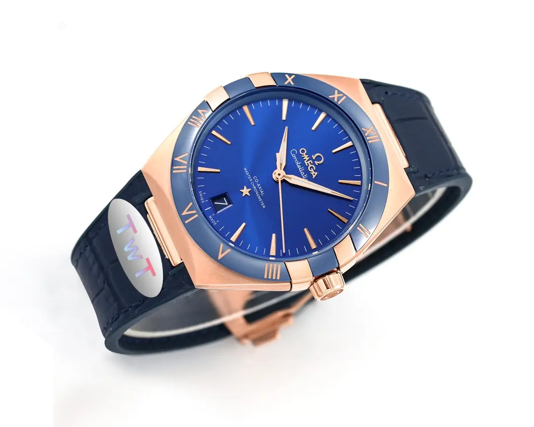 Durable OMEGA Constellation Meteorite Blue Dial VSF Watch Replica 372