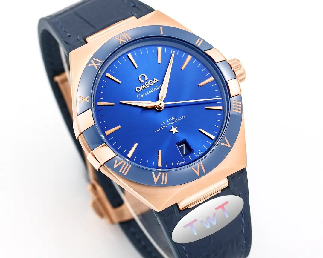 Durable OMEGA Constellation Meteorite Blue Dial VSF Watch Replica 372