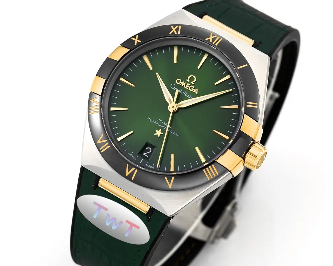 OMEGA Constellation Meteorite Green VSF Watch Replica Bold 374