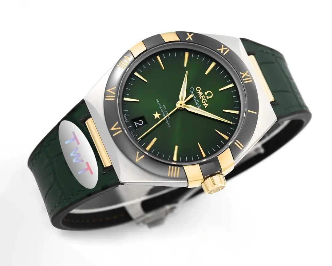 OMEGA Constellation Meteorite Green VSF Watch Replica Bold 374