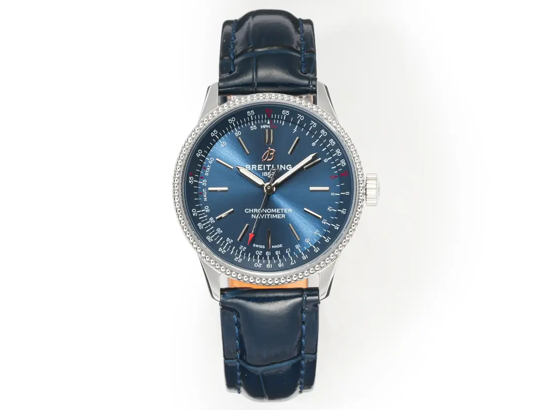 Original KOR Factory Breitling Navitimer Automatic Blue Leather – Super Clone Watch Replica 6467