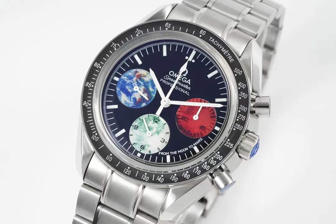 OR Factory Omega Speedmaster 9300 Blue Red White Dial VSF Watch WaterResistant 607