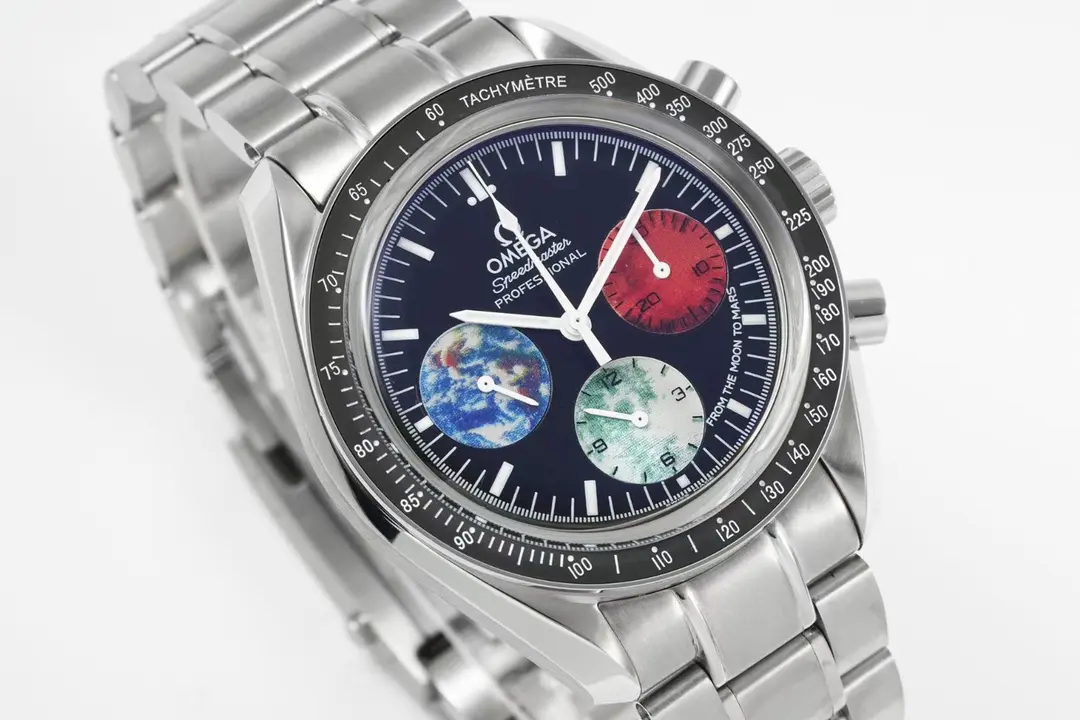 OR Factory Omega Speedmaster 9300 Blue Red White Dial VSF Watch WaterResistant 607