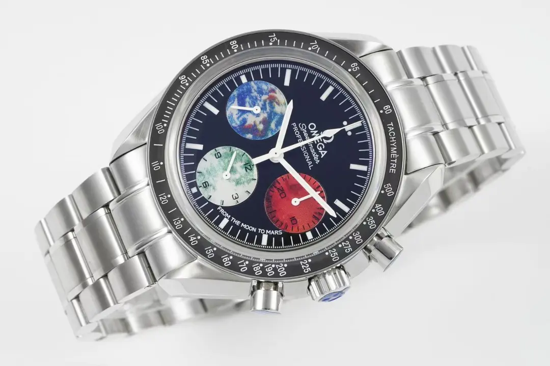 OR Factory Omega Speedmaster 9300 Blue Red White Dial VSF Watch WaterResistant 607