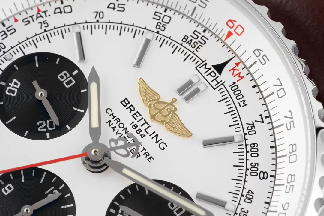 KOR Factory RWF Navitimer B01 Panda Dial Brown Leather –  Super Clone Watch Breathable 2404