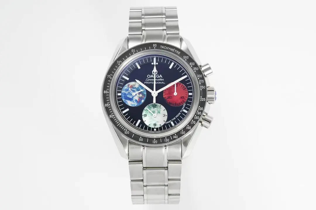 HighQuality OS Factory Omega Speedmaster 9300 Blue Red White Dial VSF Watch 6979