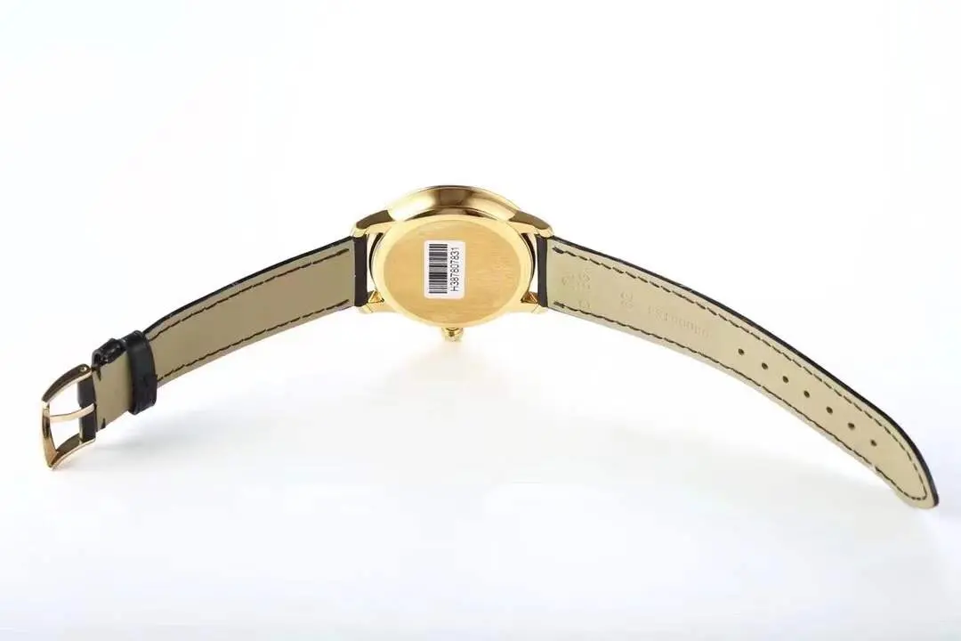 Durable Omega De Ville Gold Watch Black Strap 470