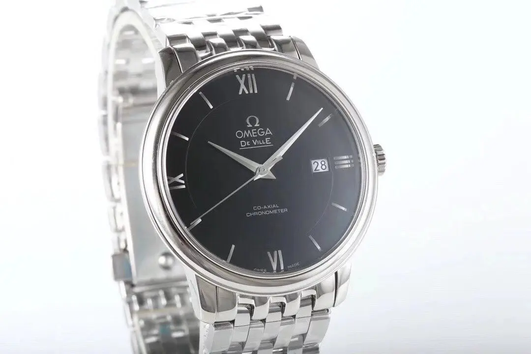 Omega De Ville Prestige Black Dial Steel Elegant 471