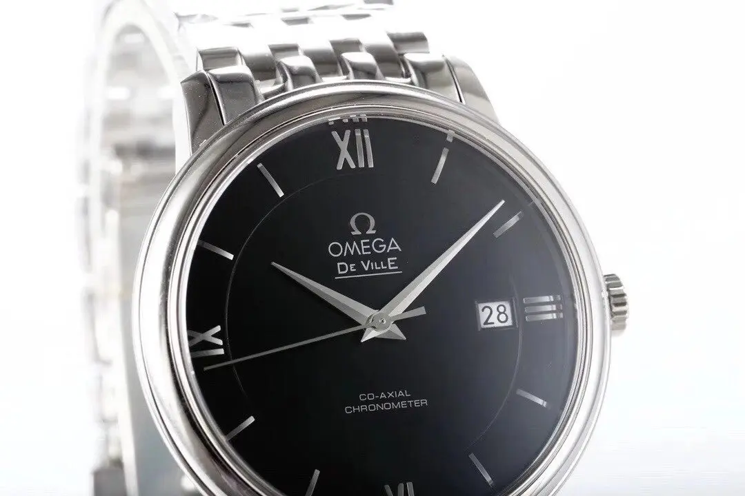 Omega De Ville Prestige Black Dial Steel Elegant 471