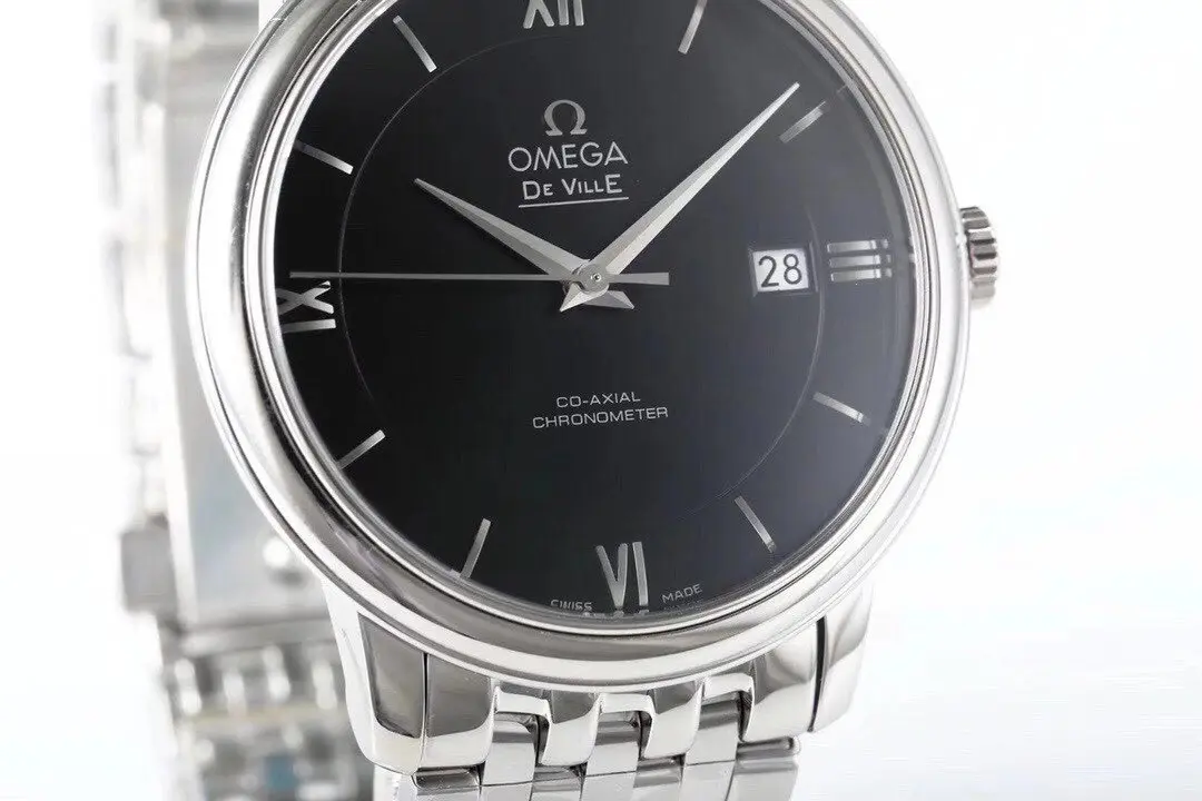 Omega De Ville Prestige Black Dial Steel Elegant 471