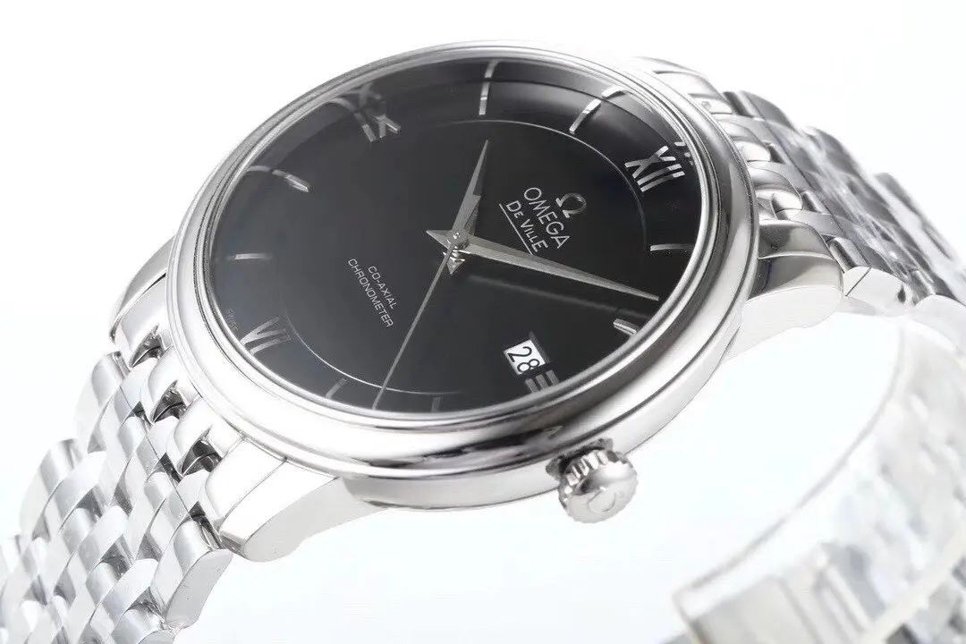 Omega De Ville Prestige Black Dial Steel Elegant 471