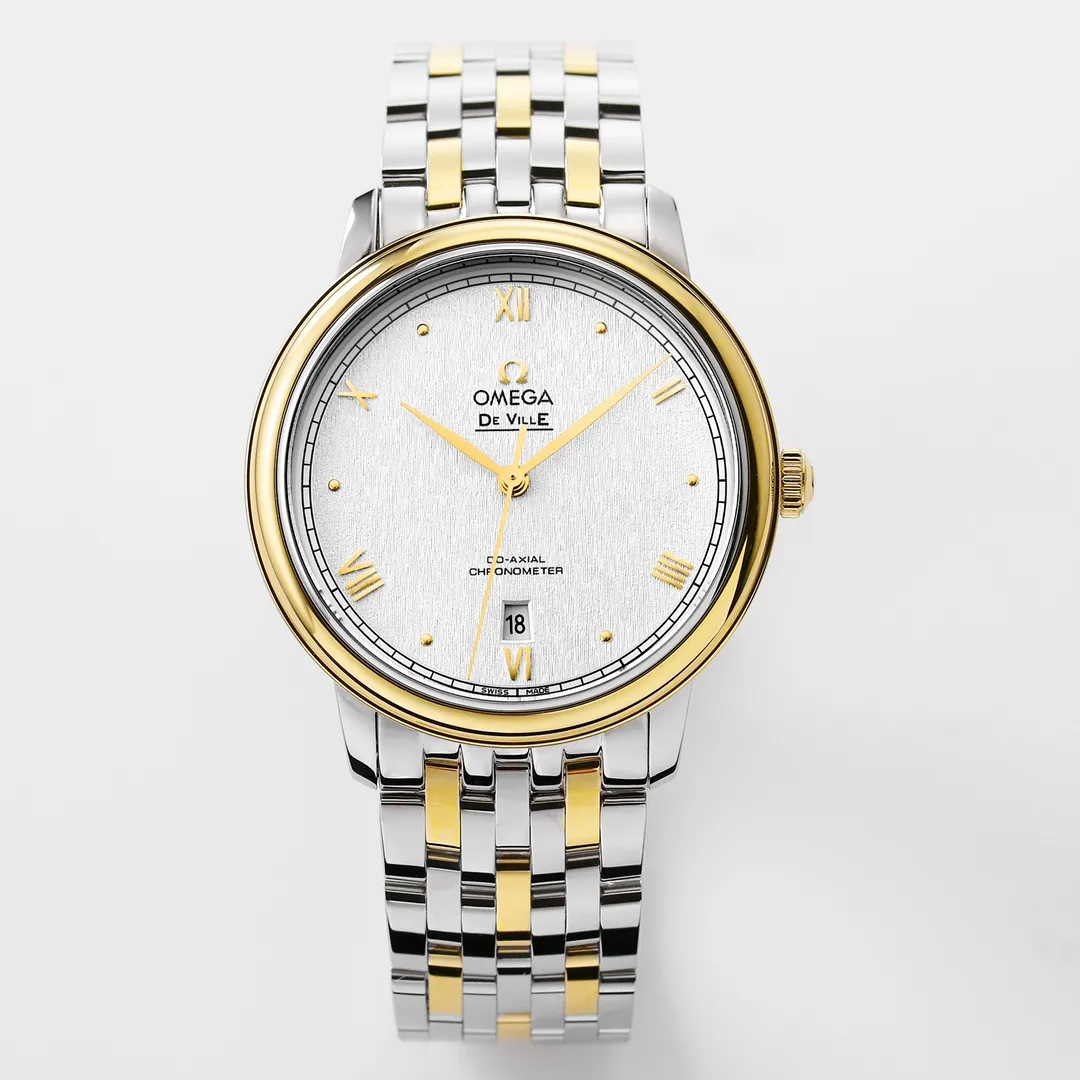 Omega De Ville Prestige Silver Two Tone Watch FreshLook 473