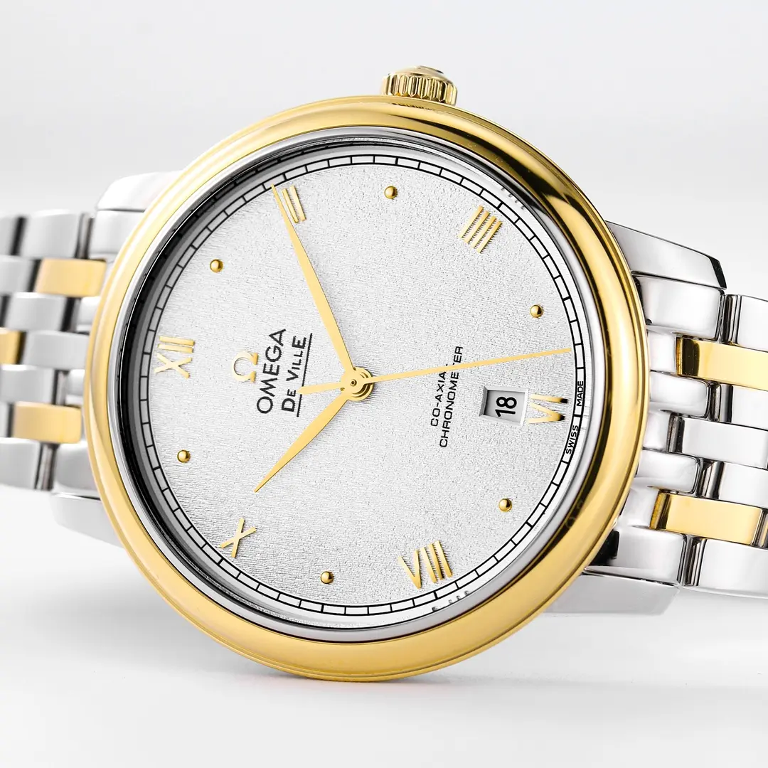 Omega De Ville Prestige Silver Two Tone Watch FreshLook 473