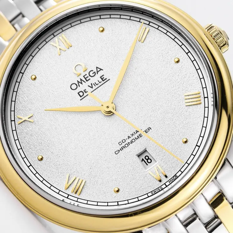 Omega De Ville Prestige Silver Two Tone Watch FreshLook 473