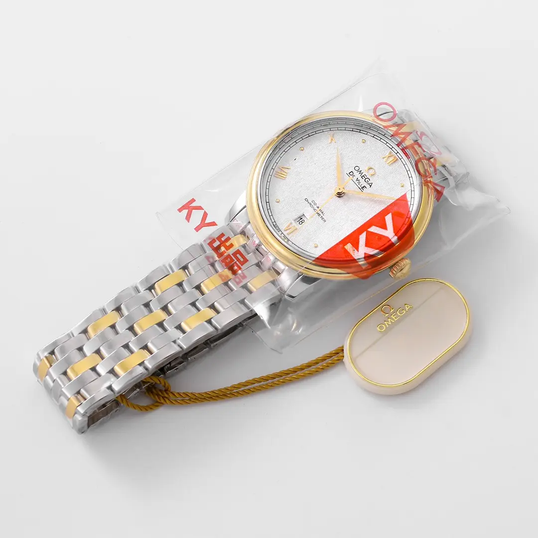 Omega De Ville Prestige Silver Two Tone Watch FreshLook 473