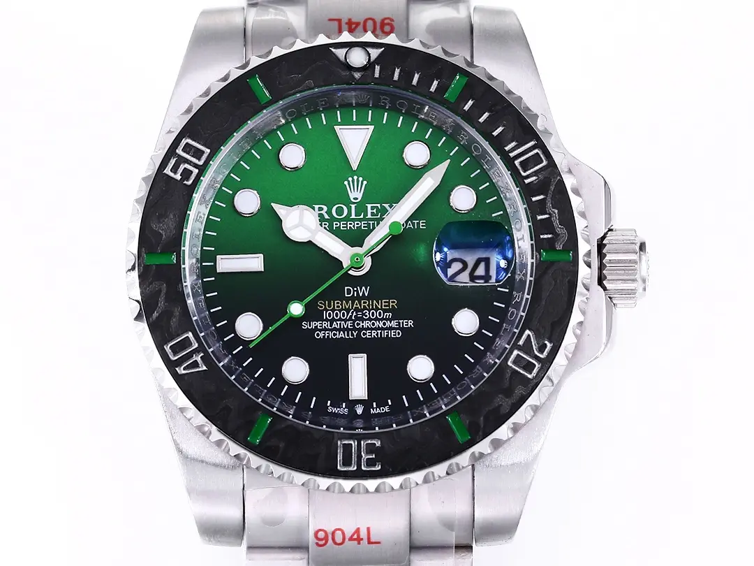 Rolex Submariner PARAKEET – Custom Green Gradient Dial, Stainless Steel Luxury Watch by VSF Watches Trendsetting 316