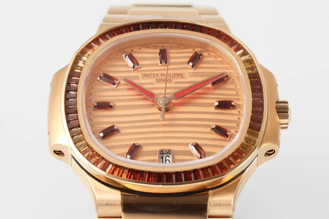 Versatile PPF Factory Patek Philippe Nautilus 7118 1300R Rose Gold Super Clone Replica Watch 7130