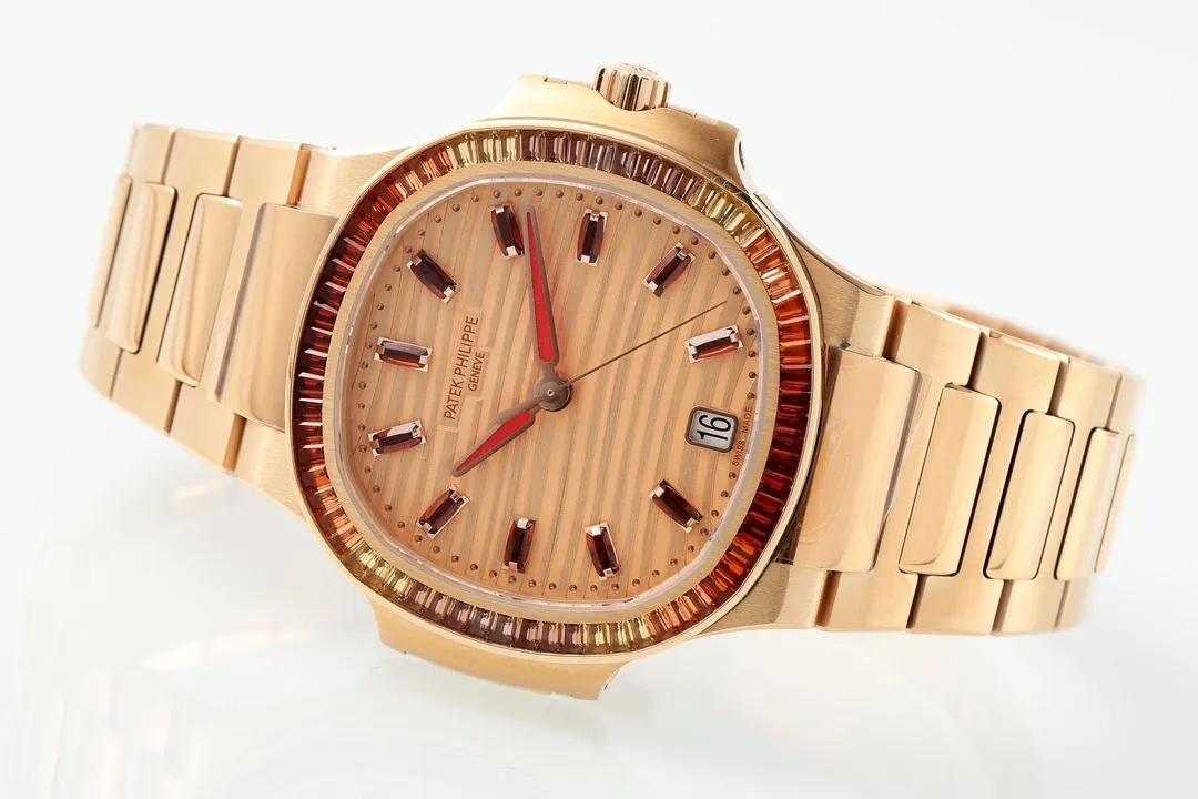 Versatile PPF Factory Patek Philippe Nautilus 7118 1300R Rose Gold Super Clone Replica Watch 7130
