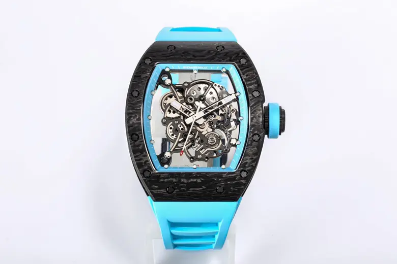 Minimalist APS Factory Richard Mille RM055 NTPT Blue Rubber Strap –  Super Clone Watch 3724