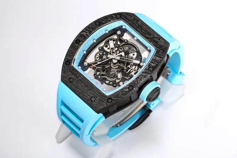 Minimalist APS Factory Richard Mille RM055 NTPT Blue Rubber Strap –  Super Clone Watch 3724