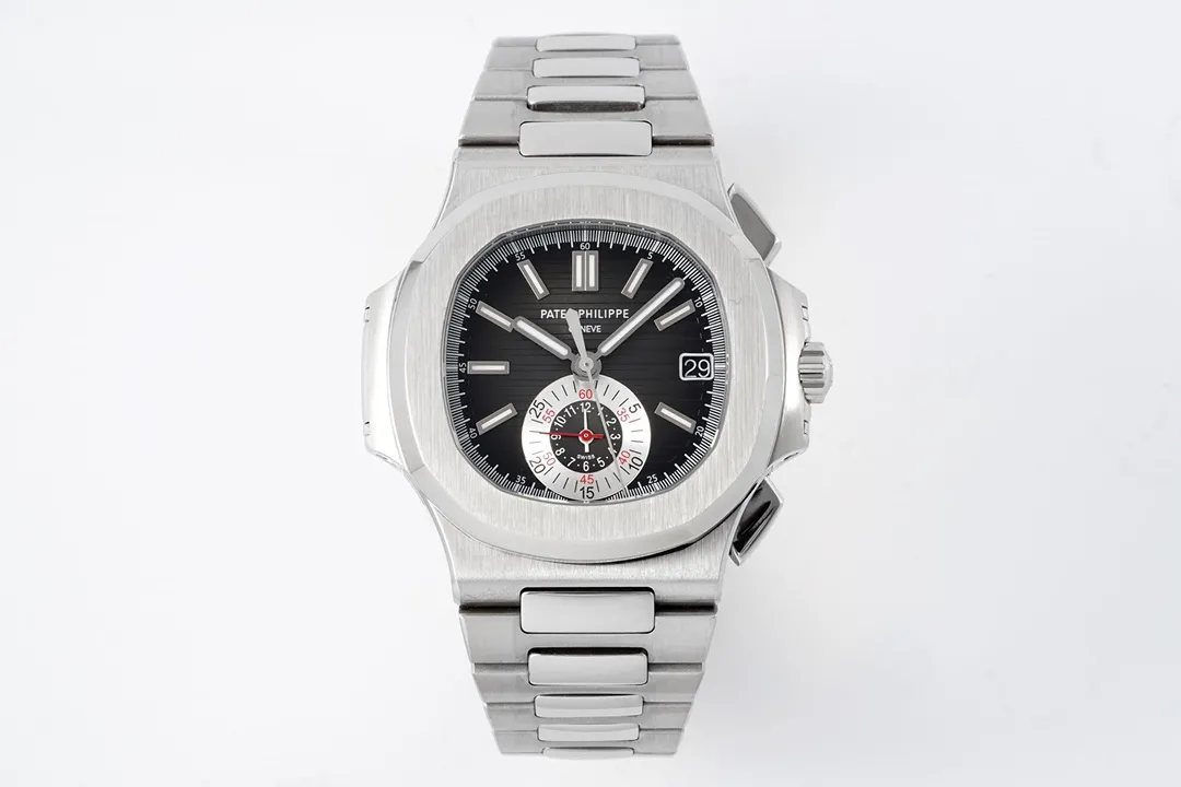 Patek Philippe 5980 Nautilus Black Dial Steel Super Clone Replica Watch Unique 3389
