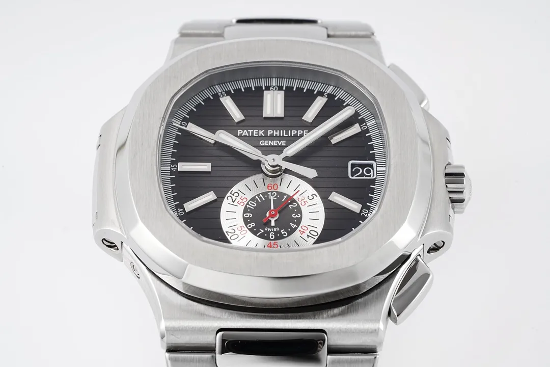 Patek Philippe 5980 Nautilus Black Dial Steel Super Clone Replica Watch Unique 3389