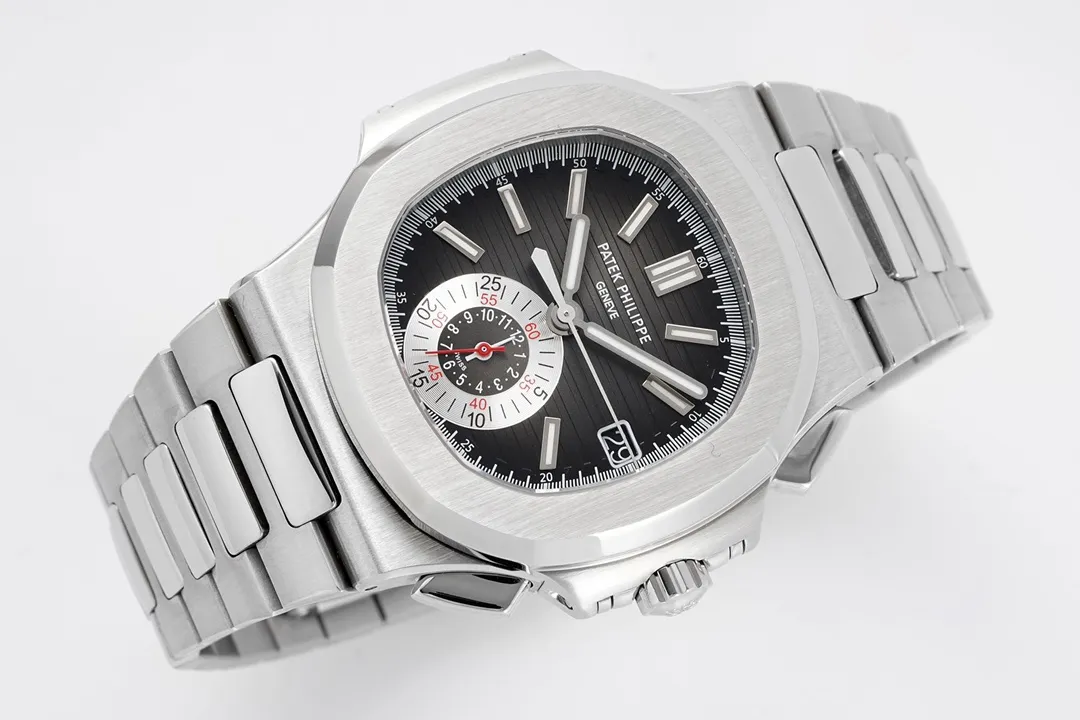 Patek Philippe 5980 Nautilus Black Dial Steel Super Clone Replica Watch Unique 3389