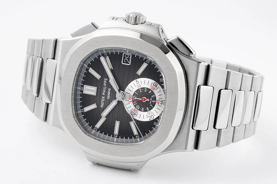 Patek Philippe 5980 Nautilus Black Dial Steel Super Clone Replica Watch Unique 3389