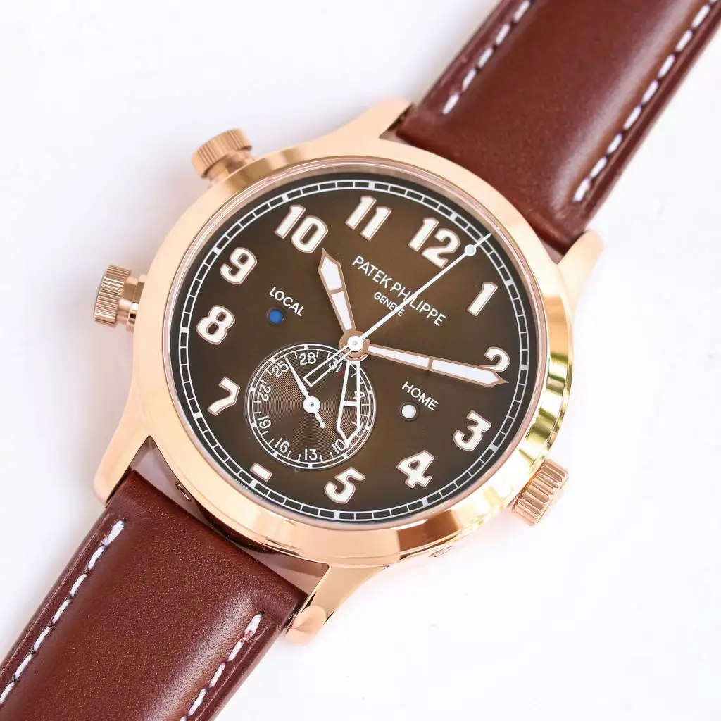 Classic Patek Philippe Calatrava 5524 Rose Gold Brown Super Clone Replica Watch 3504