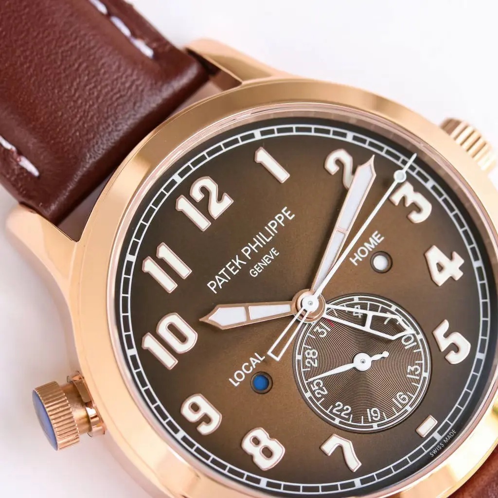 Classic Patek Philippe Calatrava 5524 Rose Gold Brown Super Clone Replica Watch 3504