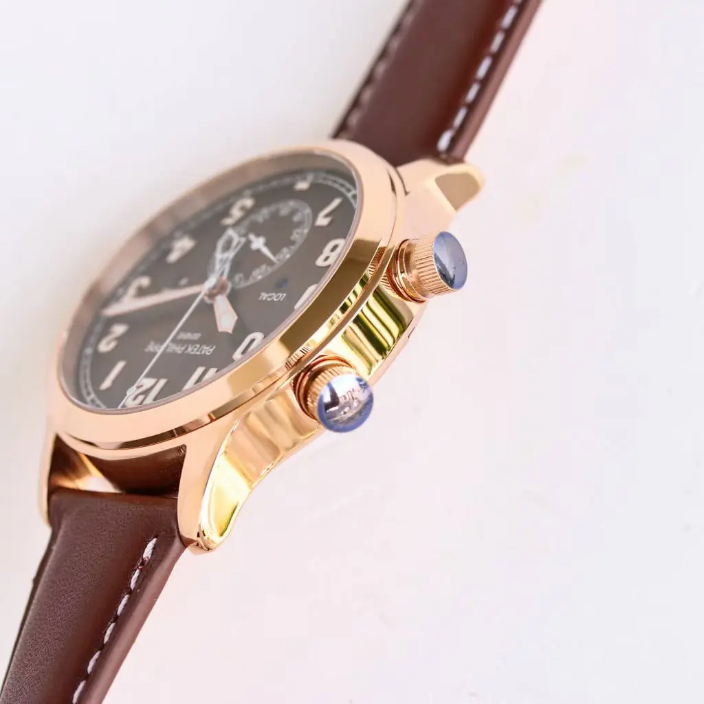 Classic Patek Philippe Calatrava 5524 Rose Gold Brown Super Clone Replica Watch 3504